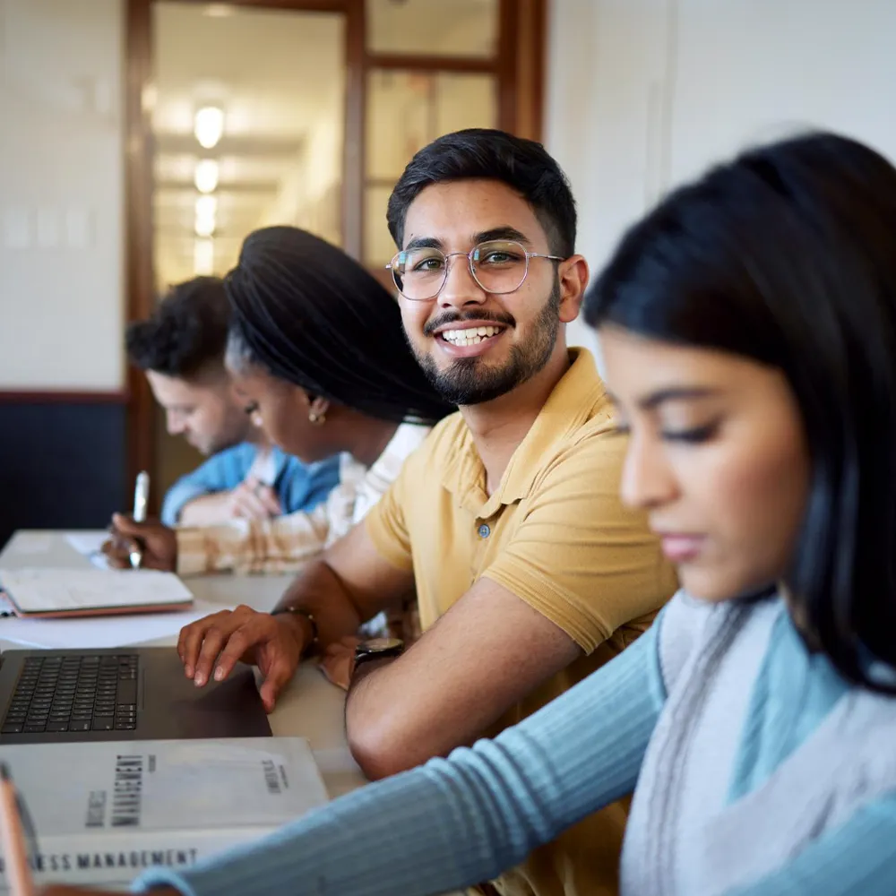 MCA students studying online